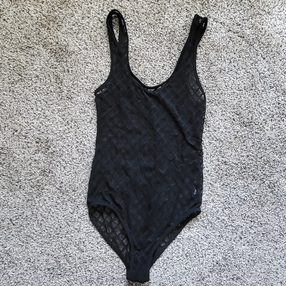 Black Sheer Bodysuit